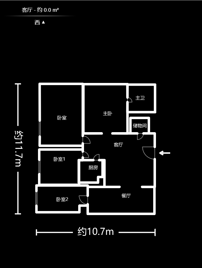 明城国际  3室2厅1卫   108.00万户型图