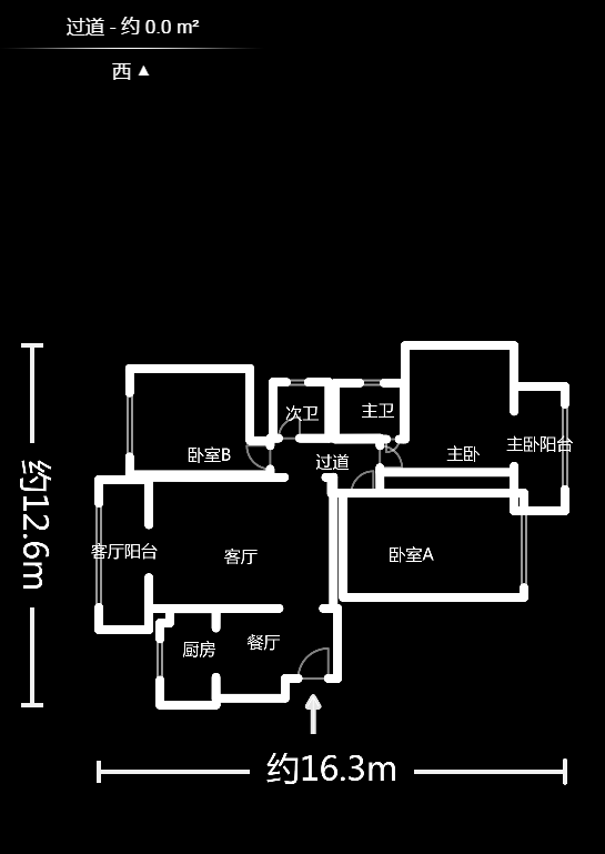 长房西郡  3室2厅2卫    120.0万户型图