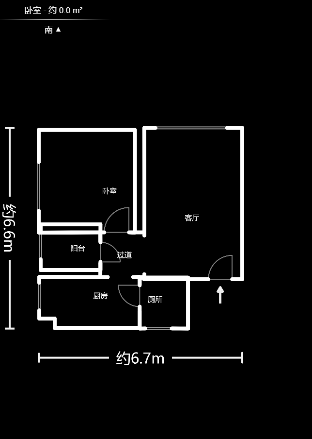 香麓丽舍  1室1厅1卫   61.60万户型图