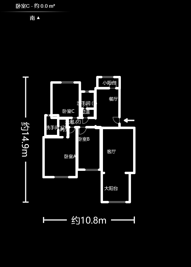 嘉宇盛世华章  3室2厅2卫    156.97万户型图