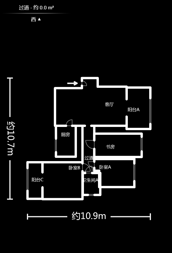鑫遠(yuǎn)湘府華城  3室2廳1衛(wèi)    113.0萬戶型圖