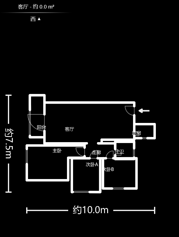 湖湾世景  3室2厅1卫    90.0万户型图