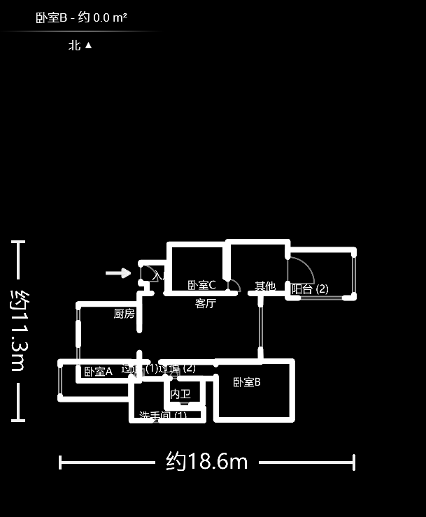 江河中央洋房  4室2廳2衛(wèi)    288.0萬(wàn)戶型圖