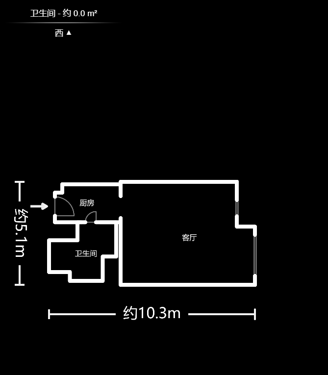 华远国际公寓  1室1厅1卫   106.00万户型图