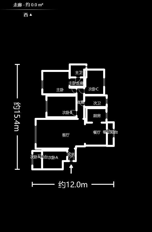 山水嘉园  4室2厅2卫   96.80万户型图