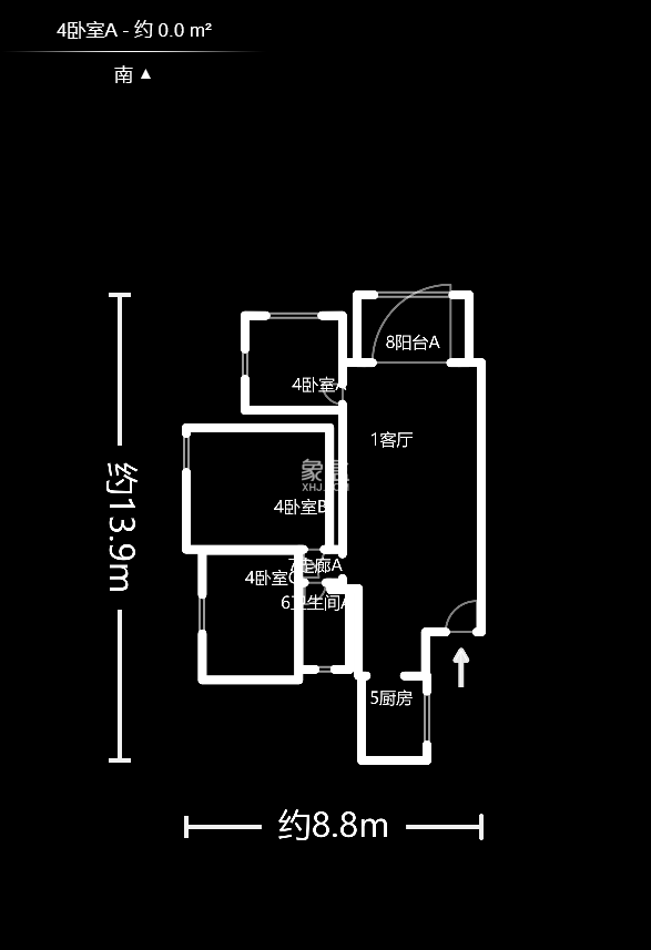 紫晶城  3室2厅1卫    58.0万户型图