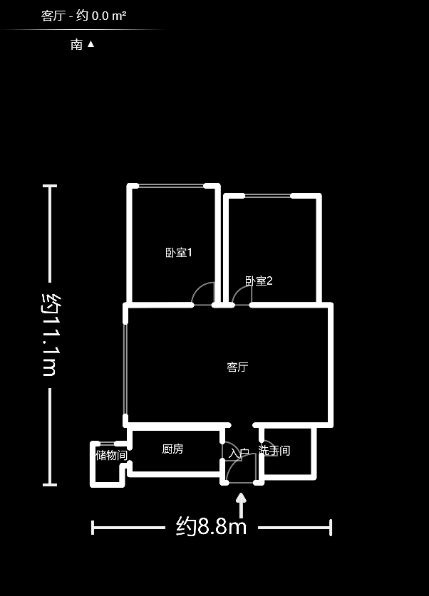 兴威名座  2室1厅1卫   118.00万户型图