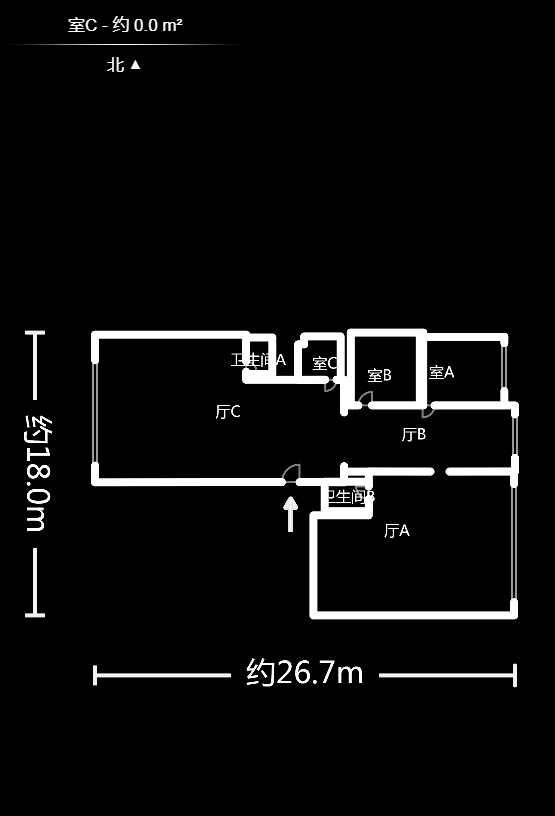 蓝湾国际广场  1室1厅1卫   33.00万户型图