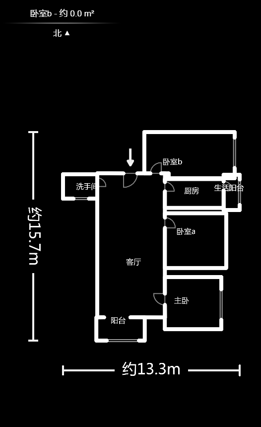 中房F联邦  3室2厅2卫   3600.00元/月户型图