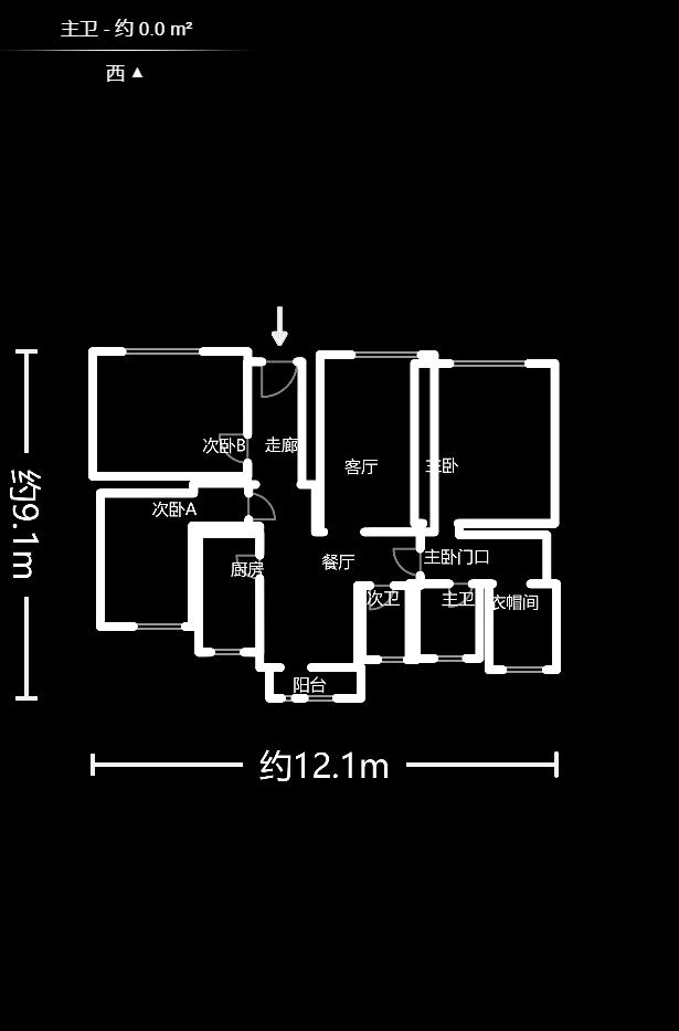 淞雅苑  3室2厅2卫    83.99万户型图