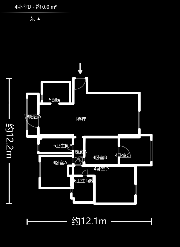长大卧琥  3室2厅2卫   115.00万户型图