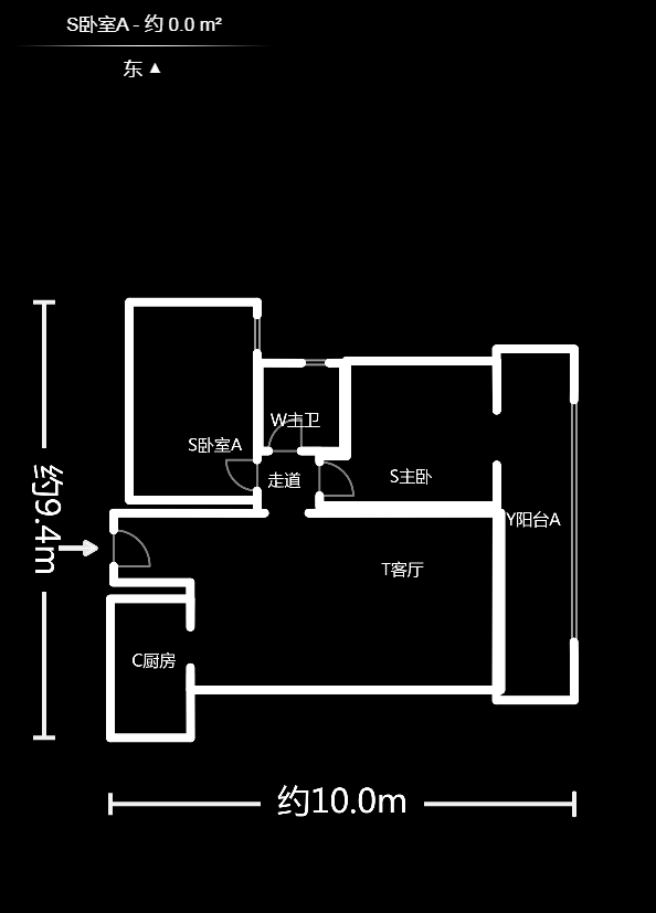五江天街北区 2室1厅1卫 2600.0元/月 五江天街北区 2室1厅1卫 2600.0元/月户型图