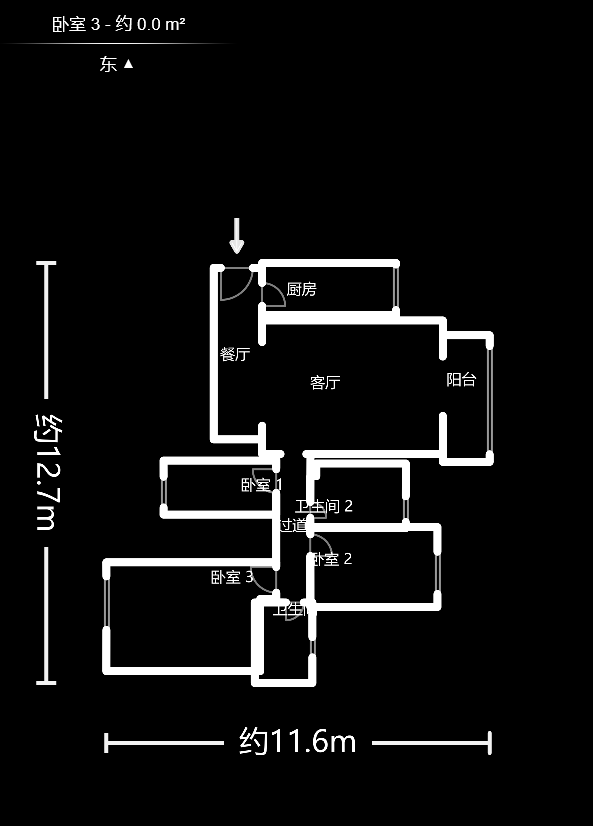 湘江世紀(jì)城融江苑  3室2廳1衛(wèi)    157.98萬戶型圖