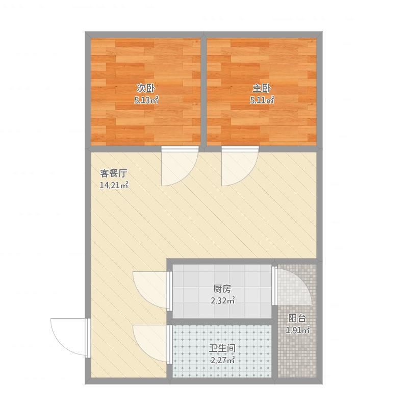 欢乐美寓 2室1厅1卫 1900.0元/月 欢乐美寓 2室1厅1卫 1900.0元/月户型图