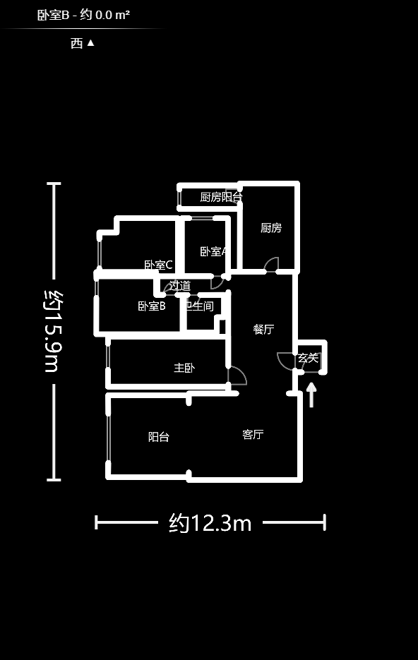 謀房博客(博客天街)  4室2廳1衛(wèi)    155.0萬戶型圖