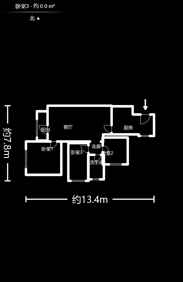 上海城小区 3室2厅2卫 83.0万 上海城小区 3室2厅2卫 83.0万户型图