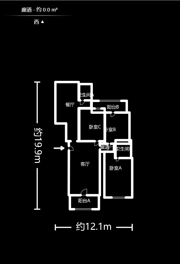 華銀園  3室2廳2衛(wèi)    132.0萬(wàn)戶(hù)型圖
