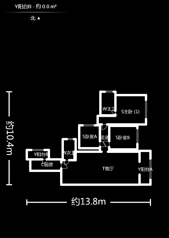 旭辉香樟公馆  3室2厅1卫    125.0万户型图