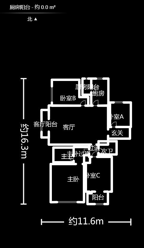 旭辉藏郡（藏郡、旭湘华府)  4室2厅2卫    320.0万户型图