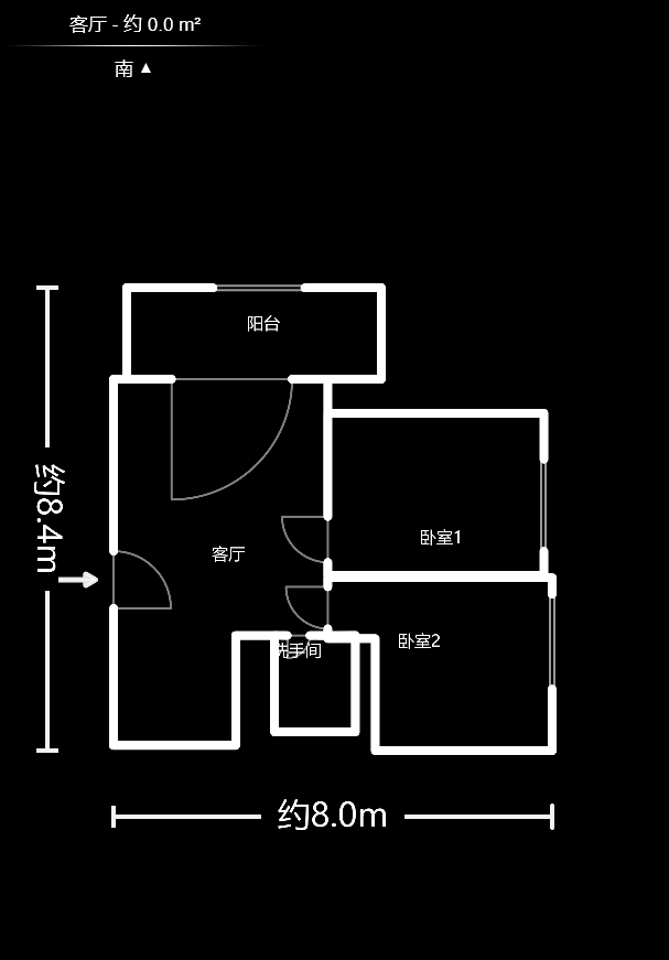 东塘瑞府  2室1厅1卫   100.00万户型图