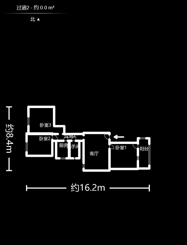 砂子塘社区  3室1厅1卫    102.99万户型图
