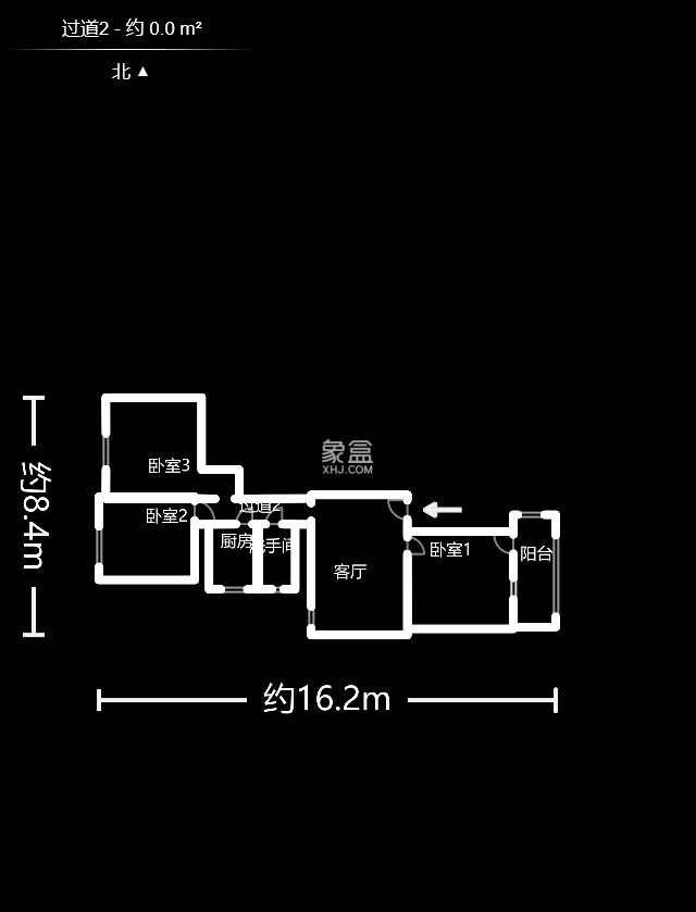 砂子塘社区  3室1厅1卫    102.99万户型图