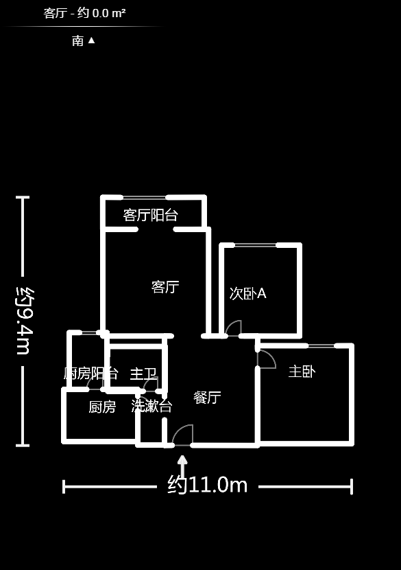 融源及第  2室2厅1卫   75.00万户型图