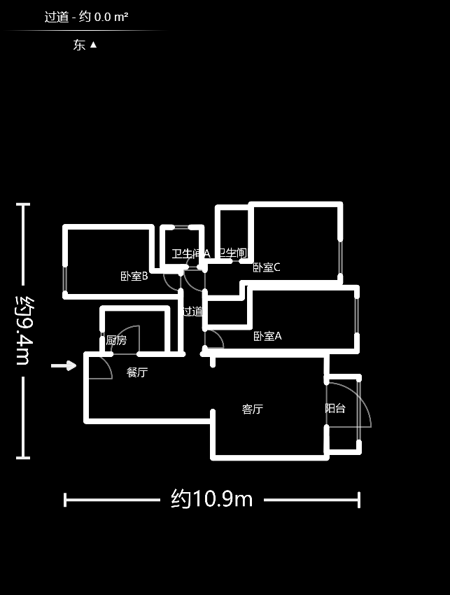 夏威夷碧水春城（碧桂园城市花园）  3室2厅1卫   126.00万户型图