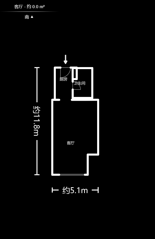 汇景发展环球中心  1室1厅1卫   63.00万户型图