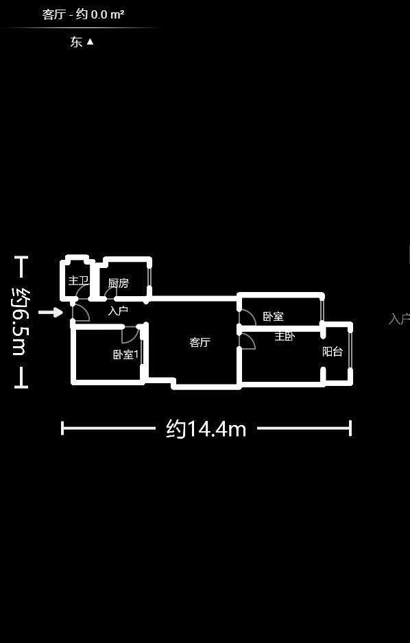 朝阳银座  3室1厅1卫    76.8万户型图