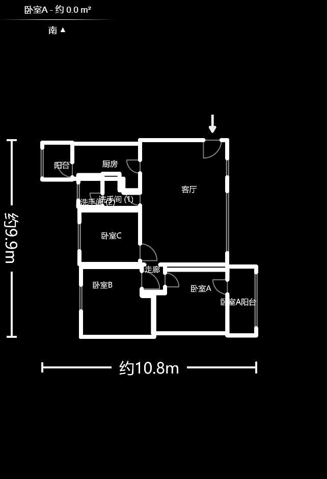 星城映象  3室2厅1卫   88.00万户型图