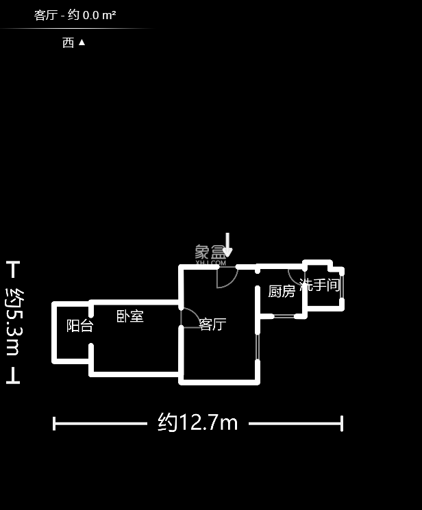 桔园小区（1-8片）  1室1厅1卫   34.50万户型图