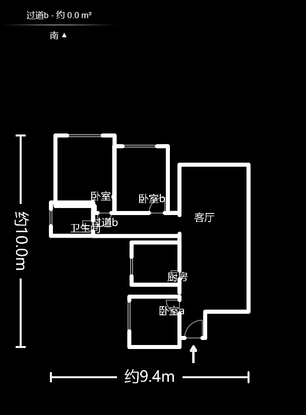 博长山水香颐  3室2厅1卫   75.00万户型图
