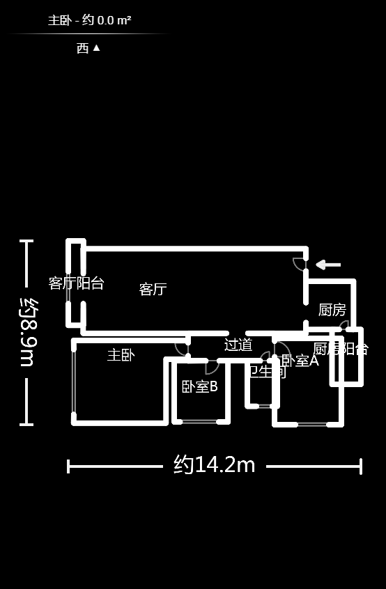 中一九駿（楓橋苑）  3室2廳1衛(wèi)    125.0萬戶型圖