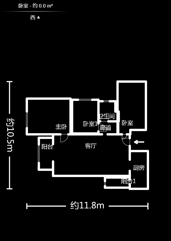 中海國際二期  3室2廳1衛(wèi)    102.8萬戶型圖