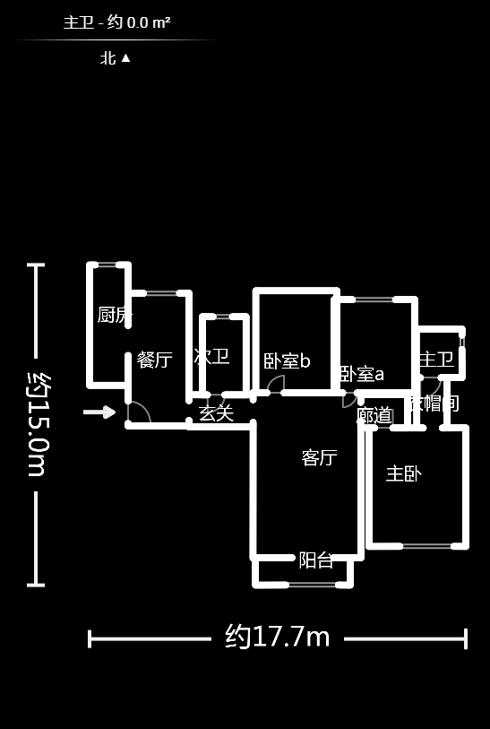 中海梅溪湖壹号  3室2厅2卫   228.00万户型图