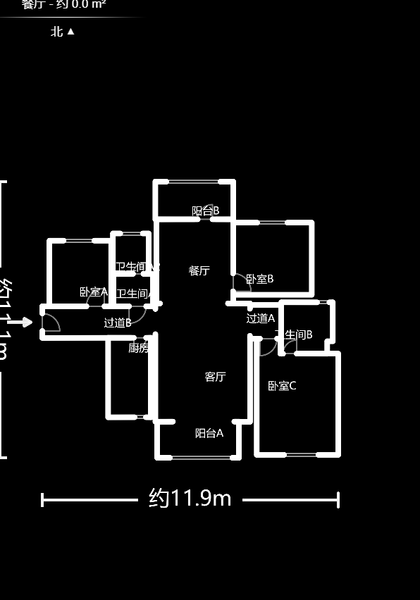 华银天际  3室2厅2卫   125.00万户型图