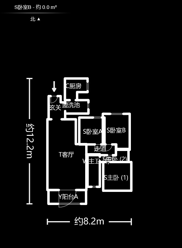 旭辉香樟公馆  3室2厅1卫    110.0万户型图