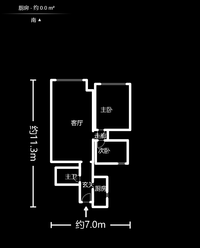 克拉美丽山庄（晟领国际）  2室1厅1卫   81.80万户型图
