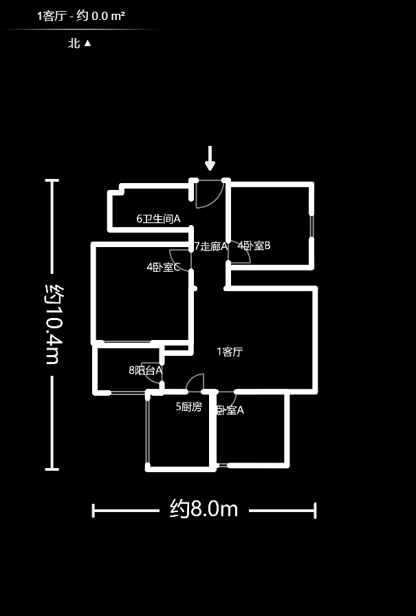 才子佳苑一期/二期  3室1厅1卫    68.0万户型图
