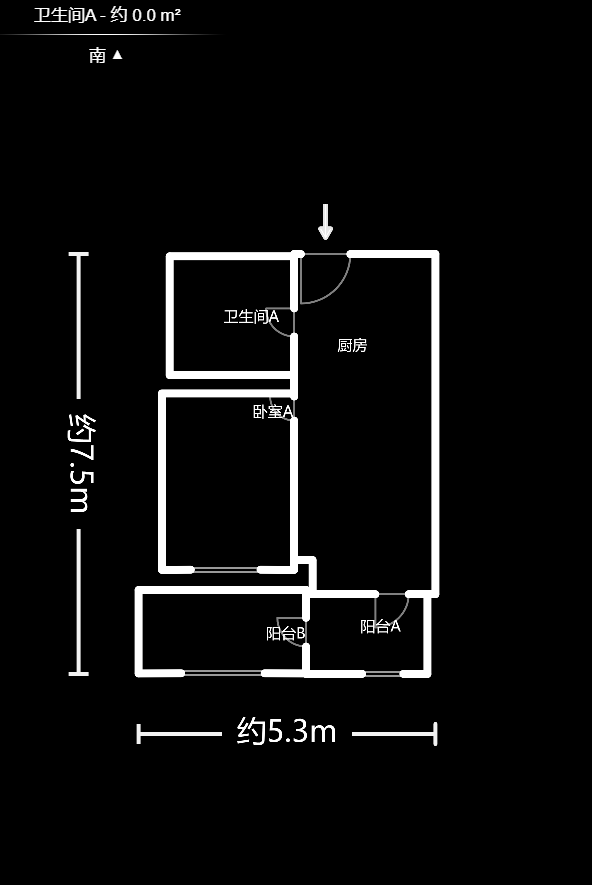 奥林匹克花园贡院三期  1室1厅1卫   40.00万户型图