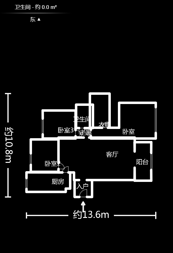 東業(yè)蘋果社區(qū)  3室2廳2衛(wèi)    72.8萬戶型圖