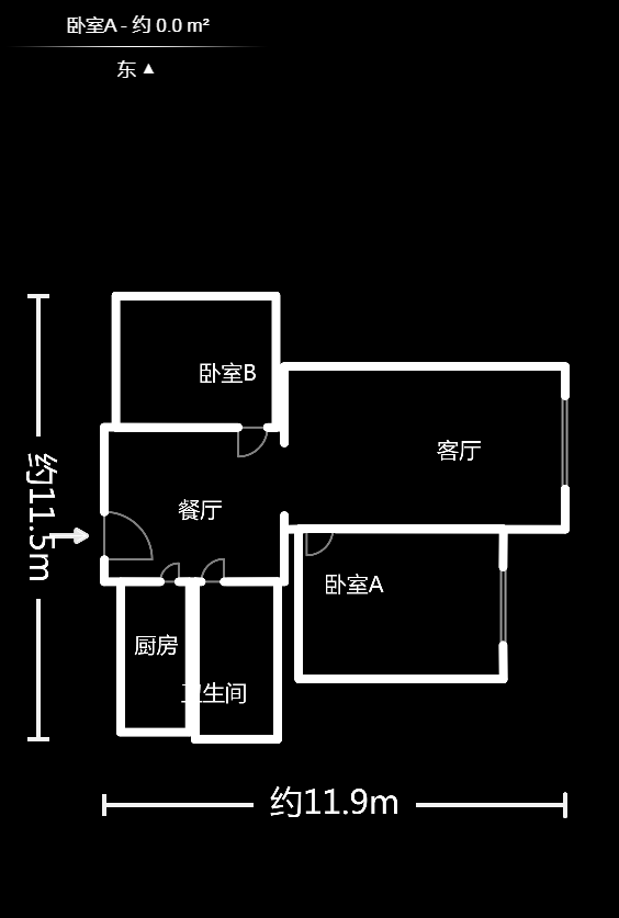 通用时代国际社区  2室2厅1卫    95.8万户型图