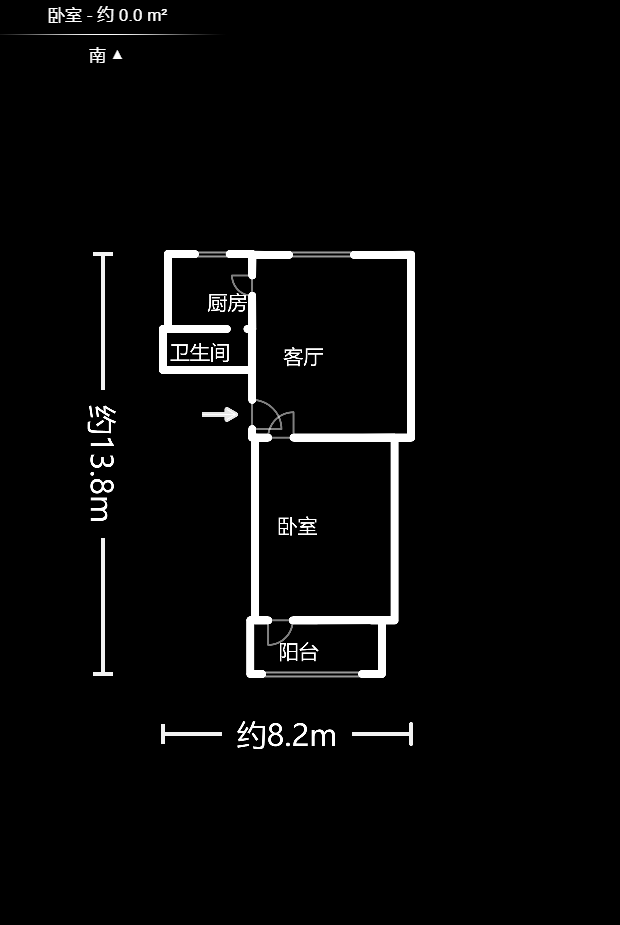 红龙庙小区  1室1厅1卫   45.90万户型图