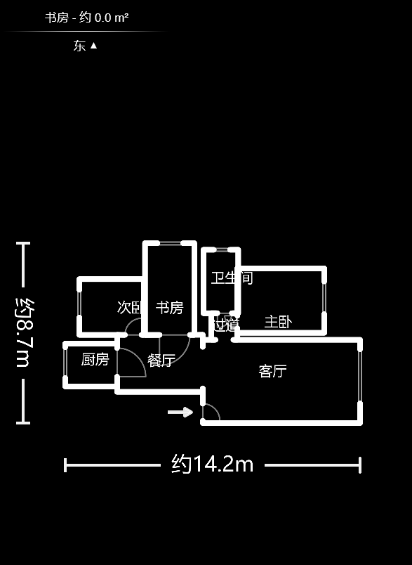 澳海澜庭  3室1厅1卫   85.00万户型图