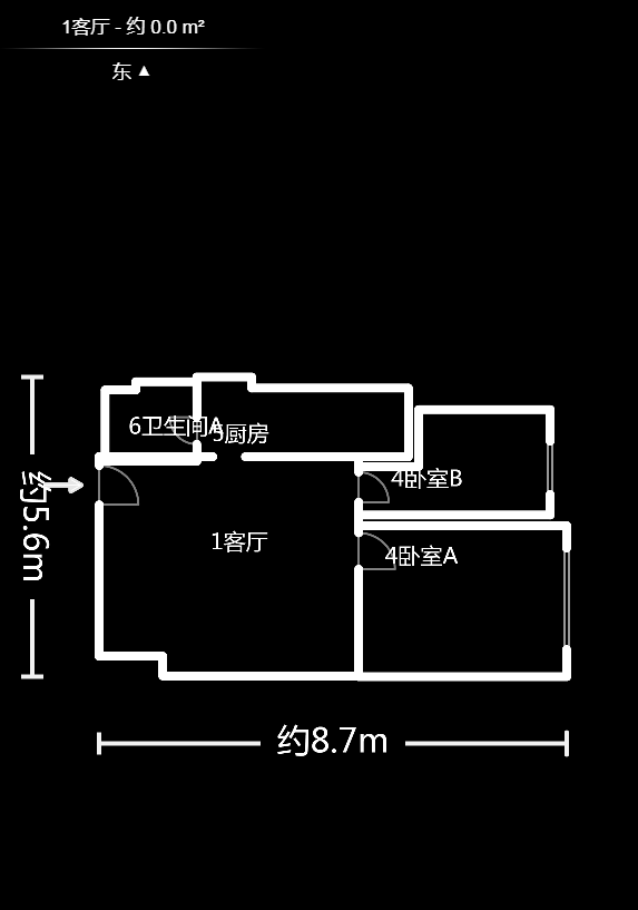 长大卧琥  2室1厅1卫   48.00万户型图