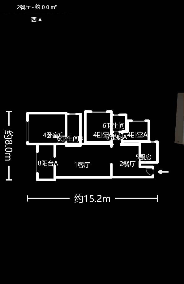 藏珑湖上国际花园  3室2厅1卫    130.0万户型图