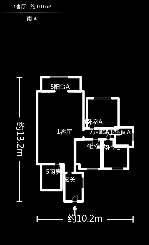 雄新水印廊桥（雄新华府）  3室2厅1卫    79.58万户型图