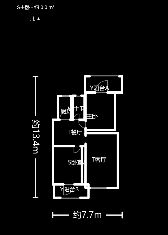 天凯东苑  2室1厅1卫    61.9万户型图