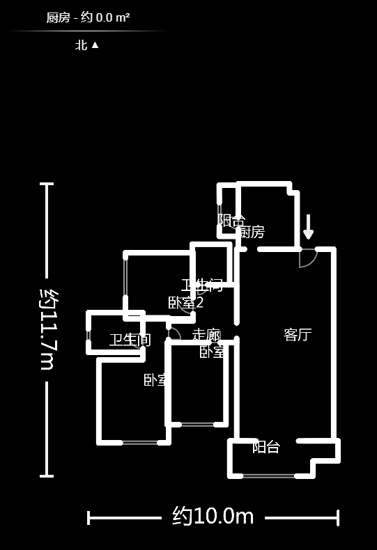 匯一城（匯壹公館）  3室2廳2衛(wèi)    95.8萬戶型圖